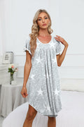 Dookttker Women’s Soft Loose Nightgown – Comfy Pleated Black Sleepshirt by Deal US