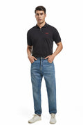 Derifelt Men’s Moisture-Wicking Polo – Quick Dry, UV Protection, Black XL by Deal US