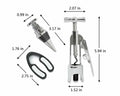 Lutong Wing Corkscrew Wine Opener Set w/ Foil Cutter & Stopper Chrome by Deal US