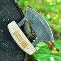 Handmade Damascus Steel Ulu Knife – Multi-Purpose Kitchen Blade with Sheath by Deal US