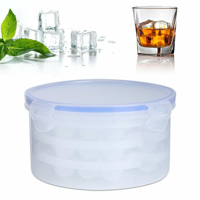 MOUMOUTEN Ice Ball Maker Silicone Sphere Tray w Lid Funnel for Whiskey by Deal US