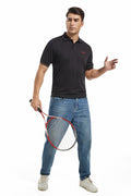 Derifelt Men’s Moisture-Wicking Polo – Quick Dry, UV Protection, Black XL by Deal US