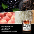 Oolong & White Peach Scented Soy Candle Aromatherapy Black Jar Gift by Deal US