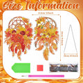 Saillong Fall Thanksgiving Diamond Art Suncatcher Pumpkin Hanging Decor 2PCS by Deal US