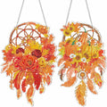 Saillong Fall Thanksgiving Diamond Art Suncatcher Pumpkin Hanging Decor 2PCS by Deal US