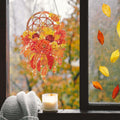 Saillong Fall Thanksgiving Diamond Art Suncatcher Pumpkin Hanging Decor 2PCS by Deal US