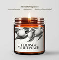 Oolong & White Peach Scented Soy Candle Aromatherapy Black Jar Gift by Deal US