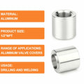 GASHER 4PCS Aluminum 1/4" NPT Weld-On Bung Female Pipe Thread Fuel Fittings by Deal US