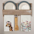 Ymaotrade 2-Pack Giraffe & Flower Dish Towels Microfiber Quick Dry 24x16in by Deal US