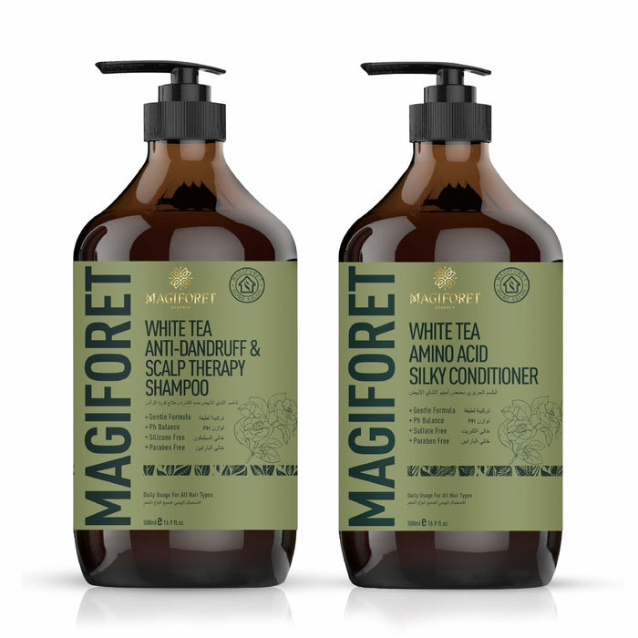 MagiForet Anti-Dandruff Shampoo & Conditioner Set 2x500ml Dry Flaky Scalp by Deal US