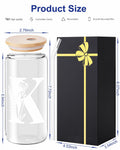 Monogrammed Glass Tumbler Cup with Lid & Straw Personalized Gift OPEN BOX by Deal US