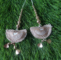 Handmade Ethnic Latkan Tassels for Saree & Blouse 1 Pair Light Coffee by Deal US