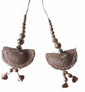 Handmade Ethnic Latkan Tassels for Saree & Blouse 1 Pair Light Coffee by Deal US