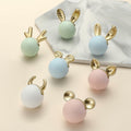 Evionlin 2pcs Green Rabbit Ceramic Cabinet Handles Kitchen Drawer Pulls by Deal US