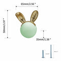 Evionlin 2pcs Green Rabbit Ceramic Cabinet Handles Kitchen Drawer Pulls by Deal US