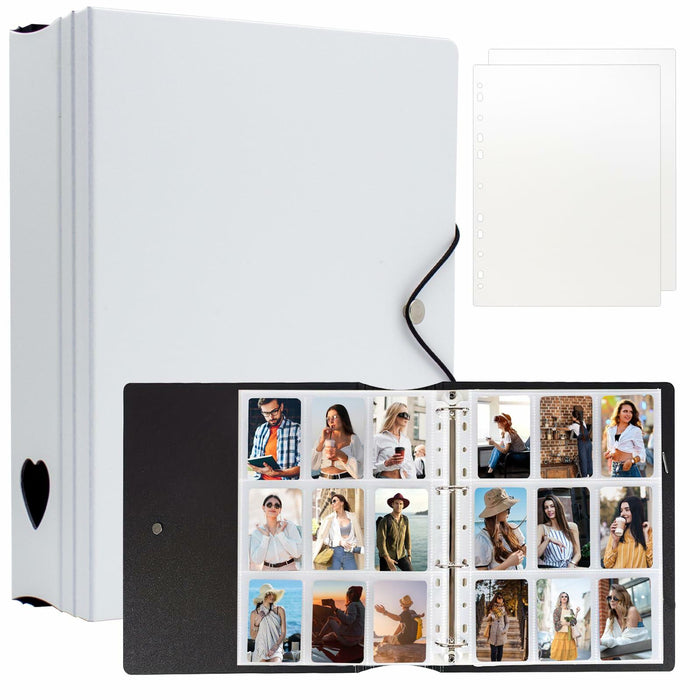 A4 Kpop Photocard Binder 25 Pages 9-Pocket White Album for Instax Mini Photos by Deal US
