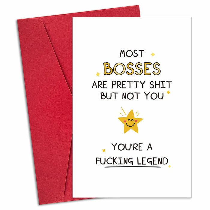 Ogeby Funny Boss Day Card for Him & Her | Appreciation & Humorous Gift by Deal US
