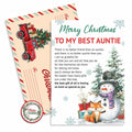BlinkWishes Christmas Card for Aunt with Envelope & Seal | Xmas Gift by Deal US
