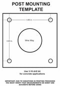 Solus S347-BK Pier Mount Adapter 3" Stub Post Black Aluminum with Hardware by Deal US