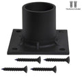 Solus S347-BK Pier Mount Adapter 3" Stub Post Black Aluminum with Hardware by Deal US