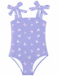 Toddler Girl Swimsuit One-Piece Purple Butterfly UPF 50 Size 7-8 Summer by Deal US