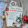BlinkWishes Christmas Card for Aunt with Envelope & Seal | Xmas Gift by Deal US