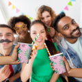 PAW 50-Pack Disposable Paper Cups 8.5oz Hot & Cold Ice Cream Theme by Deal US