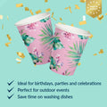 PAW 50-Pack Disposable Paper Cups 8.5oz Hot & Cold Ice Cream Theme by Deal US