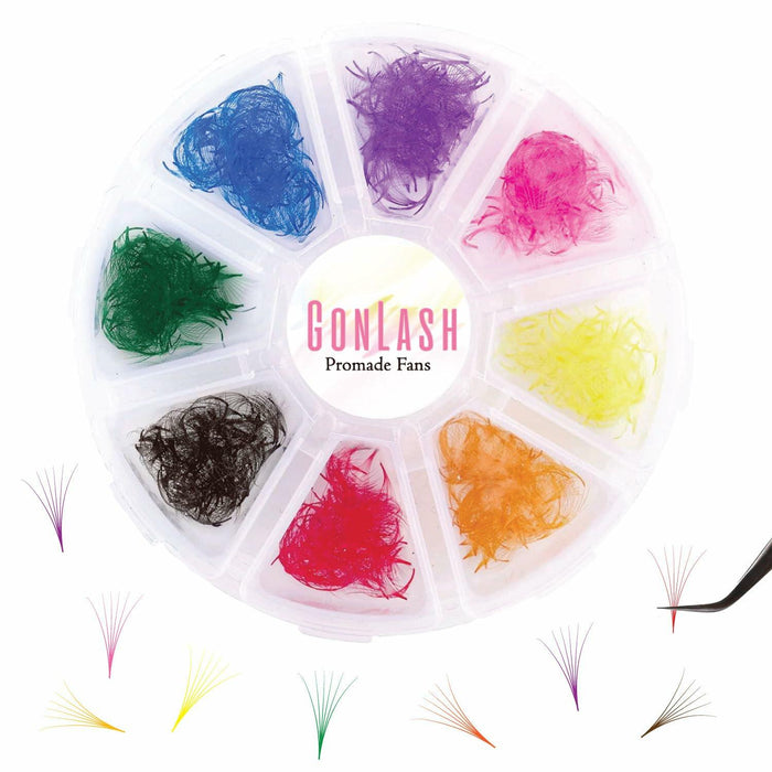 1000pcs Colorful Premade Volume Lash Extensions 6D C Curl 13mm by Deal US