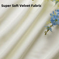 Joydeco White Velvet Blackout Curtains 90” 2 Panels Thermal Insulated Drapes by Deal US