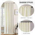Joydeco White Velvet Blackout Curtains 90” 2 Panels Thermal Insulated Drapes by Deal US