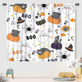 Lnepty Halloween Kids Curtains Cute Cat Pumpkin Ghost 42x45 2 Panels by Deal US