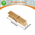 Mini Wooden Clothespins 20PCS Bamboo Clothes Pins Spring Clips Windproof by Deal US