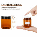 AuroTrends 8oz Amber Jars 6-Pack with Lids for Creams, Candles & DIY by Deal US