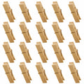 Mini Wooden Clothespins 20PCS Bamboo Clothes Pins Spring Clips Windproof by Deal US