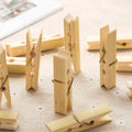Mini Wooden Clothespins 20PCS Bamboo Clothes Pins Spring Clips Windproof by Deal US