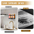 Acrylic Straw Holder 6-Compartment Organizer Gray | Cabinet or Counter Mount by Deal US