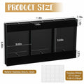 Acrylic Straw Holder 6-Compartment Organizer Gray | Cabinet or Counter Mount by Deal US