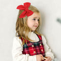 BOENBE LOVED Satin Ribbon Bows Hair Clips for Toddlers, Kids & Teens Red by Deal US