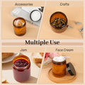 AuroTrends 8oz Amber Jars 6-Pack with Lids for Creams, Candles & DIY by Deal US