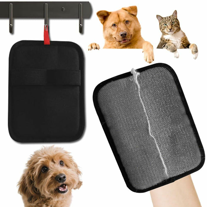 DLIOJHL Pet Hair Removal Gloves Cat & Dog Hair Cleaner Black Red by Deal US