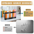 Acrylic Straw Holder 6-Compartment Organizer Gray | Cabinet or Counter Mount by Deal US