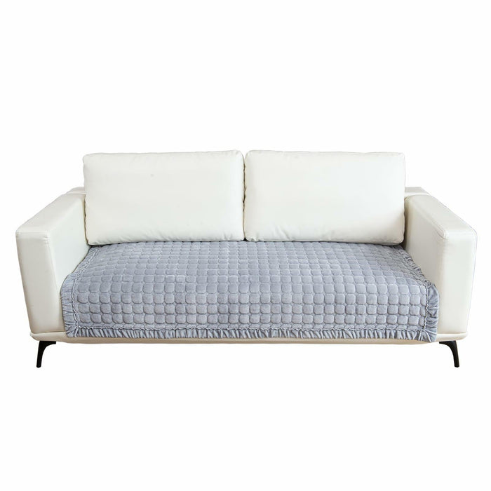 TAOMOCASTL Velvet Sectional Couch Cover Non Slip Sofa Protector Gray 36x36 by Deal US