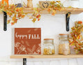 ULEGIE Fall Pumpkin Wood Box Sign, 5x5 Inch, Orange Autumn Decor by Deal US