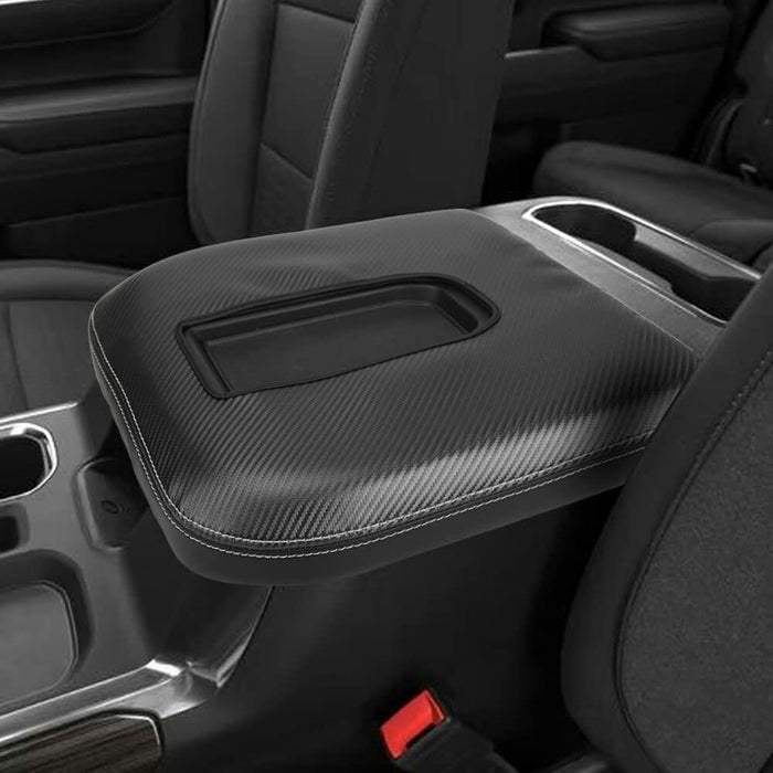 LEXLEY Center Console Armrest Pad Leather Cover Carbon Fiber Chevy GMC Trucks by Deal US