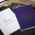 Evoware His & Hers Vow Books Set of 2 Silver Rose Gold Pens 28 Pages by Deal US