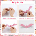 Sursurprise 48PCS 3D Halloween Bat Wall Stickers Pink Black Party Decor by Deal US