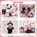 Sursurprise 48PCS 3D Halloween Bat Wall Stickers Pink Black Party Decor by Deal US