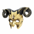 MCJC Devil Goat Horned Mask Adult Half Face Halloween Cosplay 4 Colors by Deal US