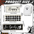 Yalikop Halloween Ghost Table Decor Wooden Block Signs Farmhouse 4 Pcs by Deal US